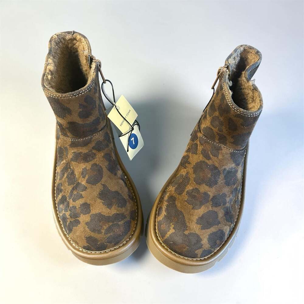 Universal Thread Women's Leopard Print Ankle Boots Size 7